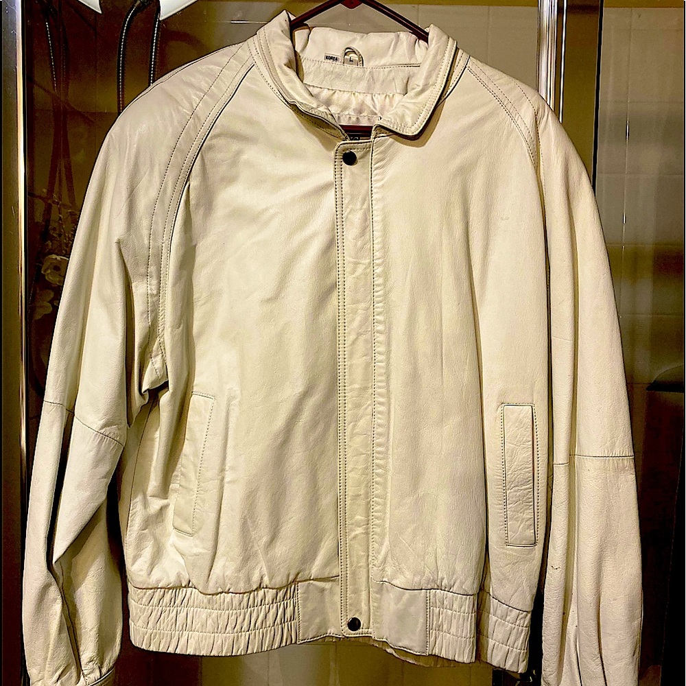 White leather jacket